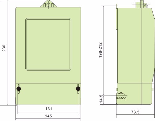 Three Phase Electronic Front Board Installed Multi-functional Digital Energy Meter/Electricity Meter YEM321EI