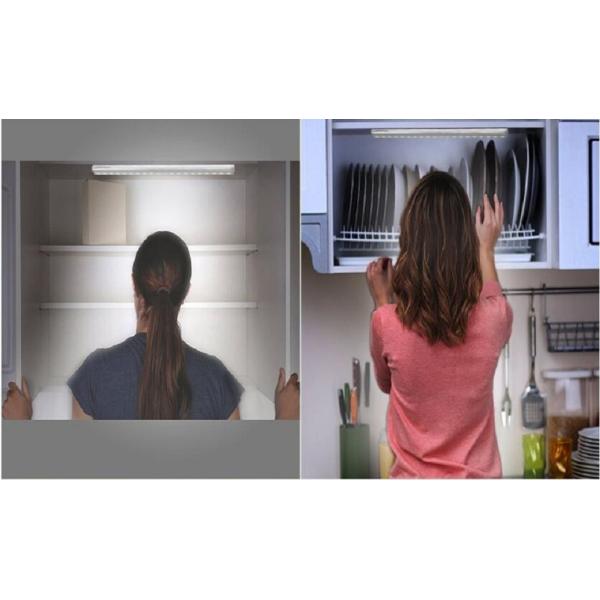 Rechargeable Stick-on Anywhere Portable 20 LED Wireless Motion Sensing Closet Night Light Bar