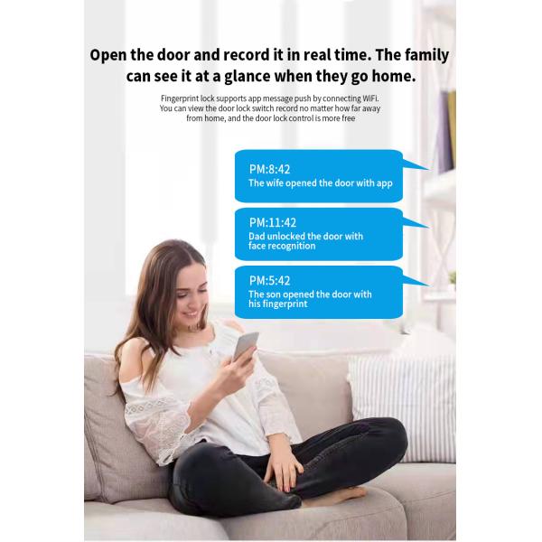 Face ID Intelligent Tuya Door Lock Intercom IC Card App Controlled Smart Door Lock