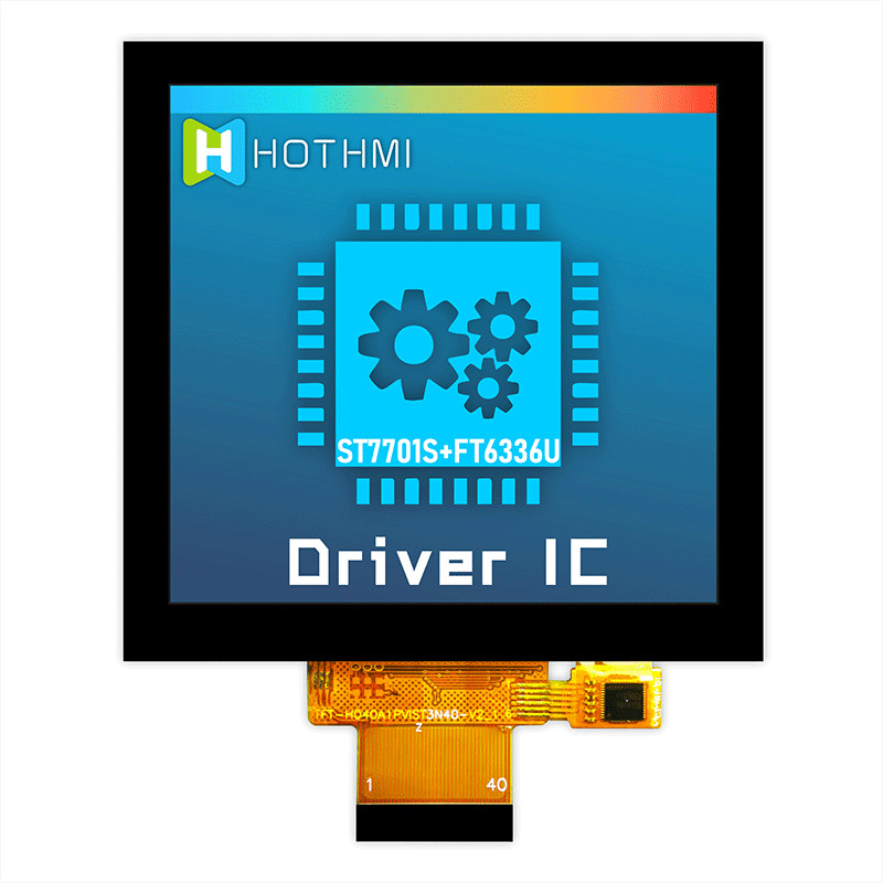 4.0 Inch 480x480 Square Display TFT Lcd Module IPS SPI FT6336U With Pcap Monitor