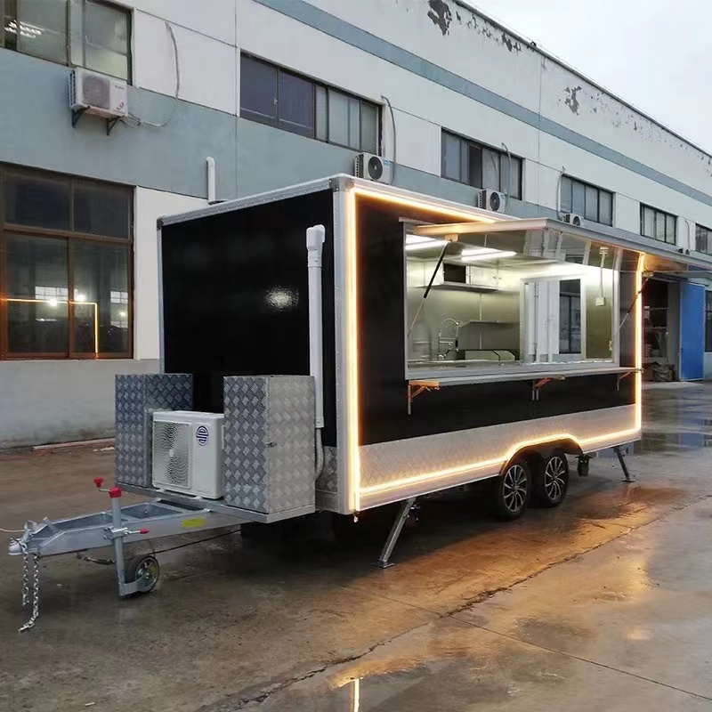 Customerized Electric Mobile Street Fast Food Snack Catering Van Truck Trailer Kiosk