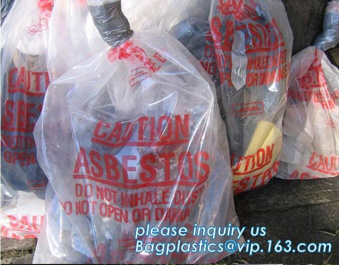 Heavy Duty Construction Plastic Asbestos Bag Waste Bag,Heavy Duty Disposal Polythene bags For Asbestos Removal BAGEASE