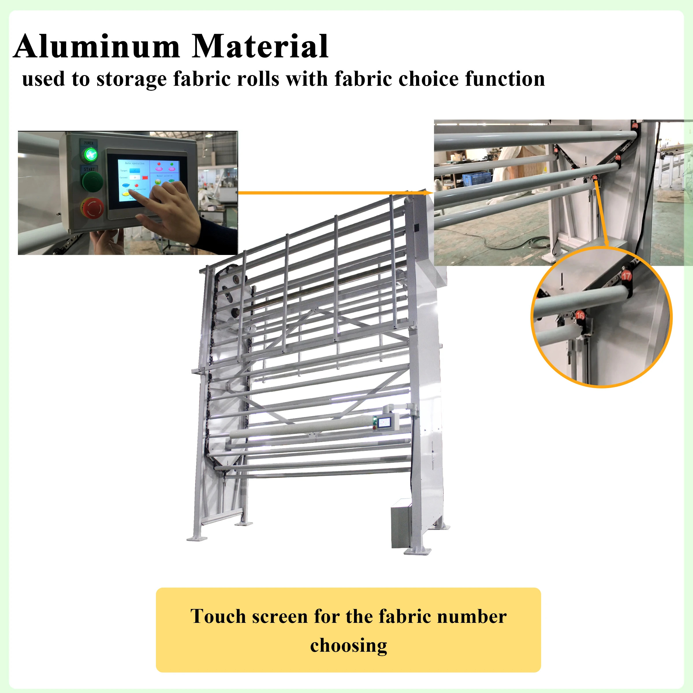 6KW Automated Fabric Roll Storage System Vertical Carousel Curtain Machine Material Selection 56 Roll Capacity