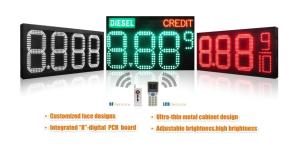 Led Fuel Price Signs Red Amber Green Blue White Digit Height 4 6 12 16 18 36