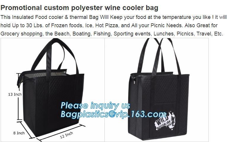 Customized logo printing insulated food delivery cooler bag,wholesale waterproof food delivery thermal bags bagplastics