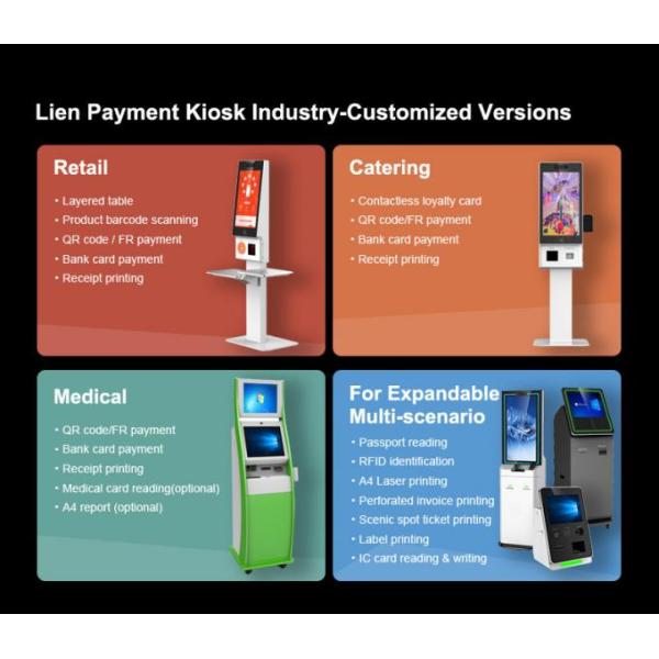 27 Inch Self Order Payment Kiosk Machine For McDonalds KFC Restaurant Cafe Shop 4