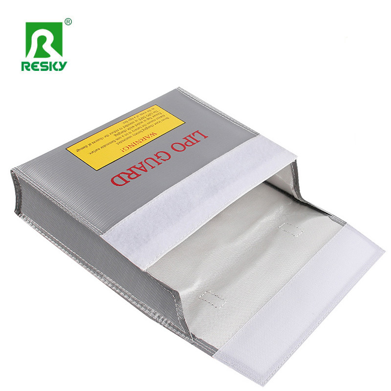Fireproof Waterproof Explosion Proof Rc Lipo Battery Safe Bag With Zipper 45x165x215mm