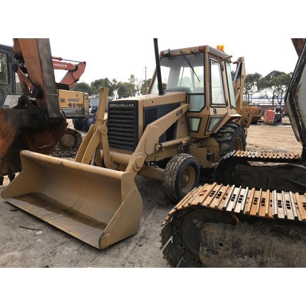 416C Used Backhoe Loader CAT 3054 Engine 78HP Well Maintenance