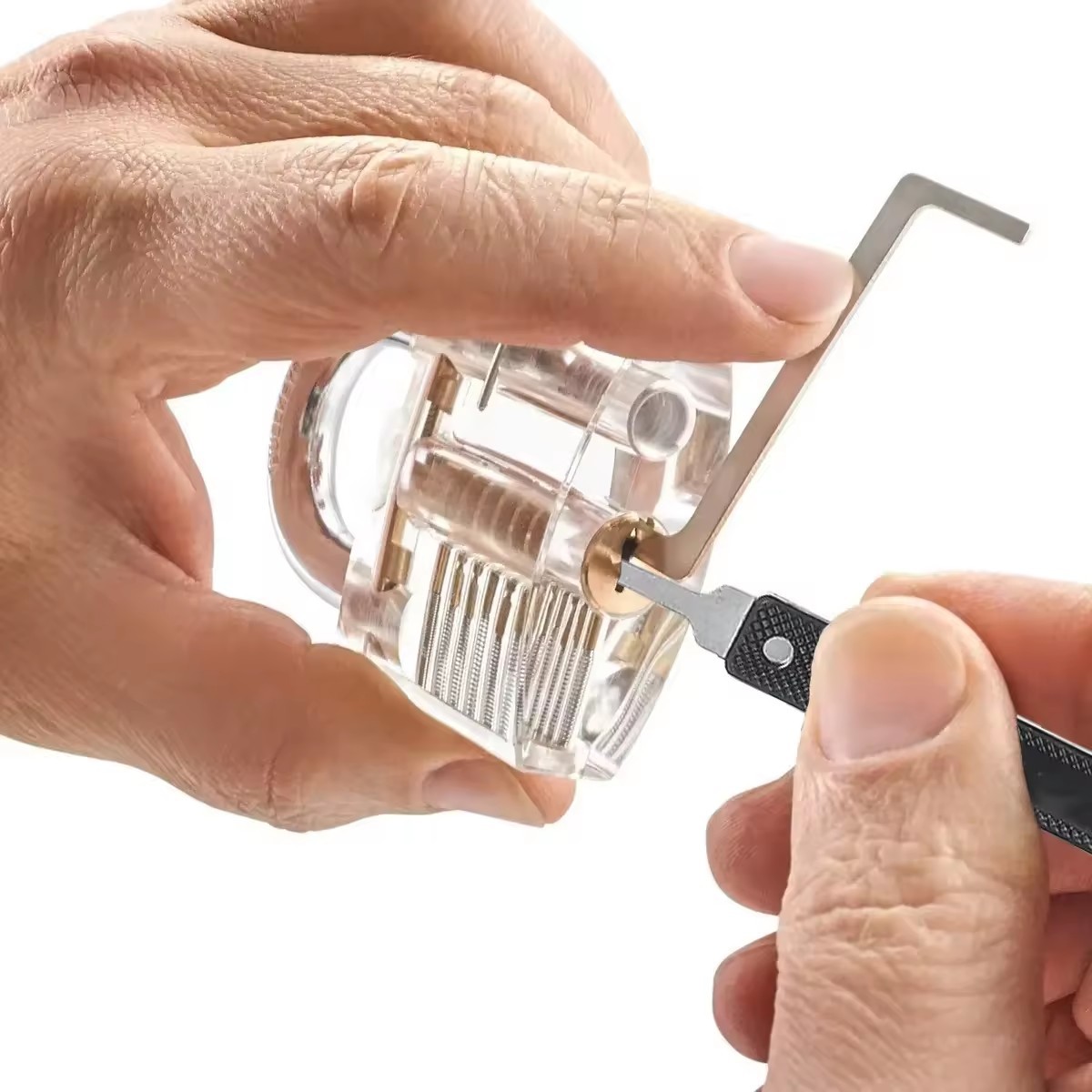 Full Lock Picking Practice Kit – Tools + Clear Lock for Real-Time Learning