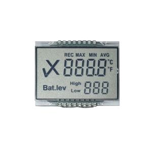 TN Positive Reflective Monochrome Black Digits Custom Segment LCD Display
