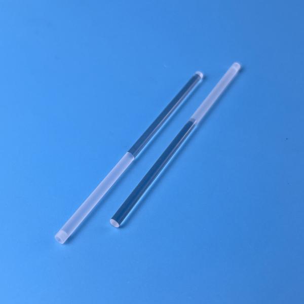Quality Half Polished Quartz Capillary Rod Half Sand Blasted 1 Notch At End for sale