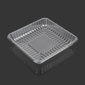 China Square Transparent 18*18*3cm PET Plastic Tray wholesale