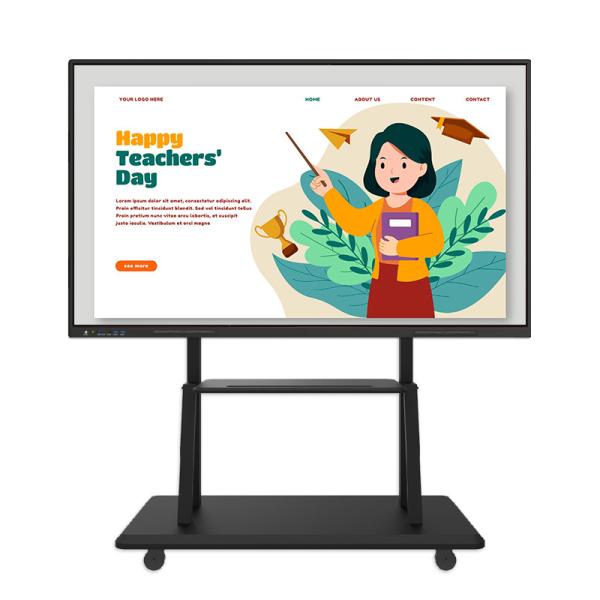 Quality 3576 Chip Smooth Writing Edu Touch Interactive Flat Panel 4K Digital Whiteboard for sale