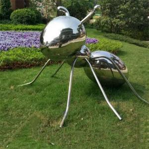 Large Size Garden Decoration Metal Animal Art Stainless Steel Ant Sculpture