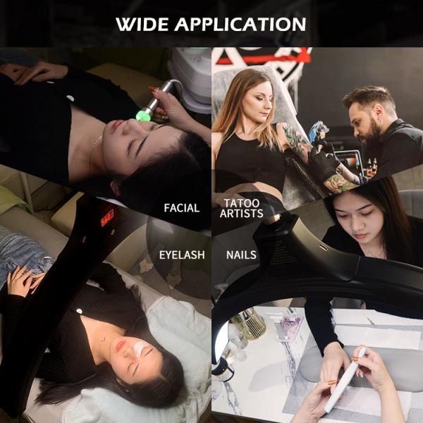 60 Watt Led Half Moon Light 6500k Lash Lights With Phone Holder Dimmable Fill Lamp For Nail Studio