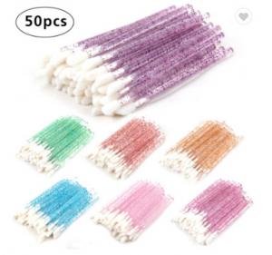 China Crystal Lip Gloss Lipstick Wand Disposable Lip Exfoliator Nail Applicator Long Handle Scrub Brush on sale
