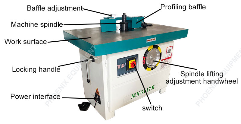 Vertical Push Table Woodworking Milling Machine with Max. Working Thickness of 120mm
