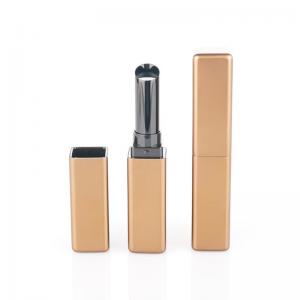 China 2.5g Clear Lip Balm Containers Luxurious Brown Metallic Exterior Antique Lipstick Tube on sale