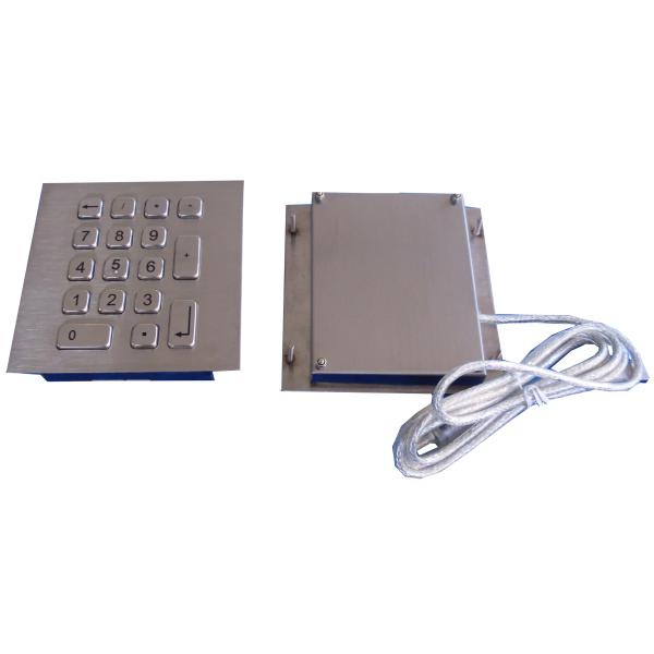 Customized metal keypad with electronic controller , 17 keys for cash machines ( ATM )
