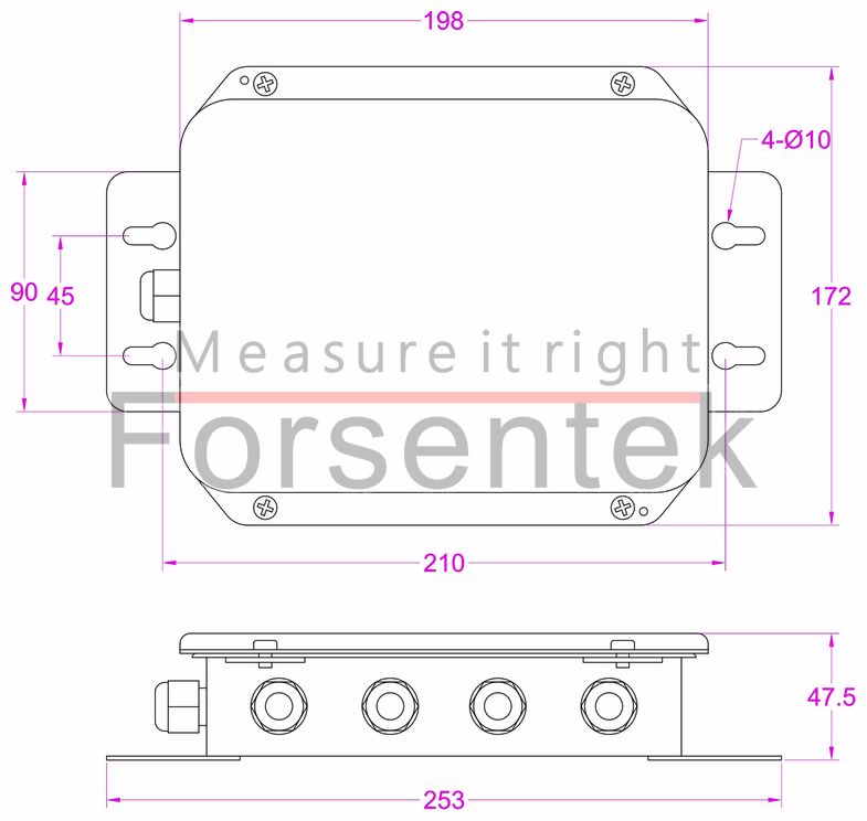junction box for eight load cells