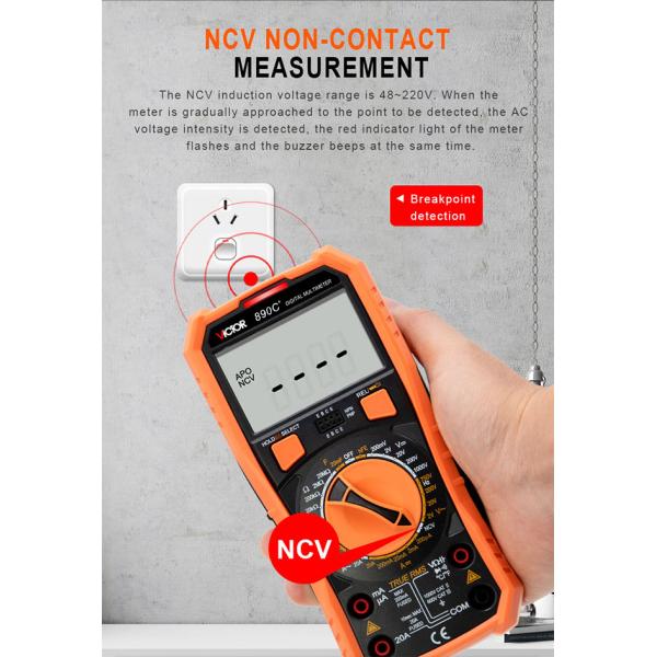 Mini VICTOR Digital Multimeter VC890C+ Manual range multimeter 1999 LCD display NCV LIVE True RMS Multimeter Digital