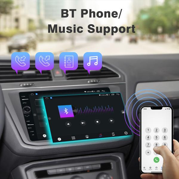 Dashboard Placement 1Din Android System Car Radio with 9/10 Inch Touch Screen and Knob
