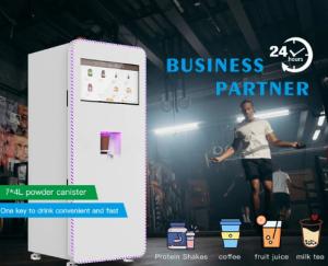 China Milk Tea Instant Fresh Orange Juice Vending Machine Automatic With Touch Screen wholesale