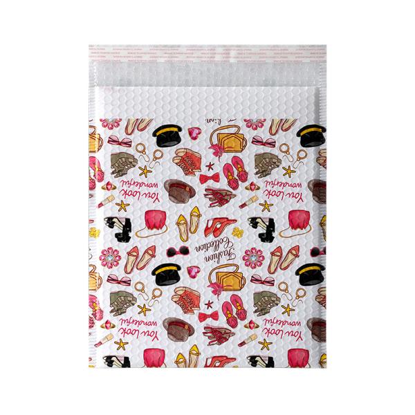 Biodegradable Clothes White Poly Bubble Mailers Self Adhesive