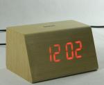 LED Wooden Digital Table Clock with Touch Function for Snooze