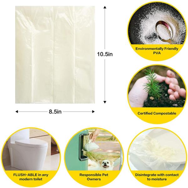 2.5kg 105.*8.5in Semi Plastic PVA Water Soluble Bag Laundry Use