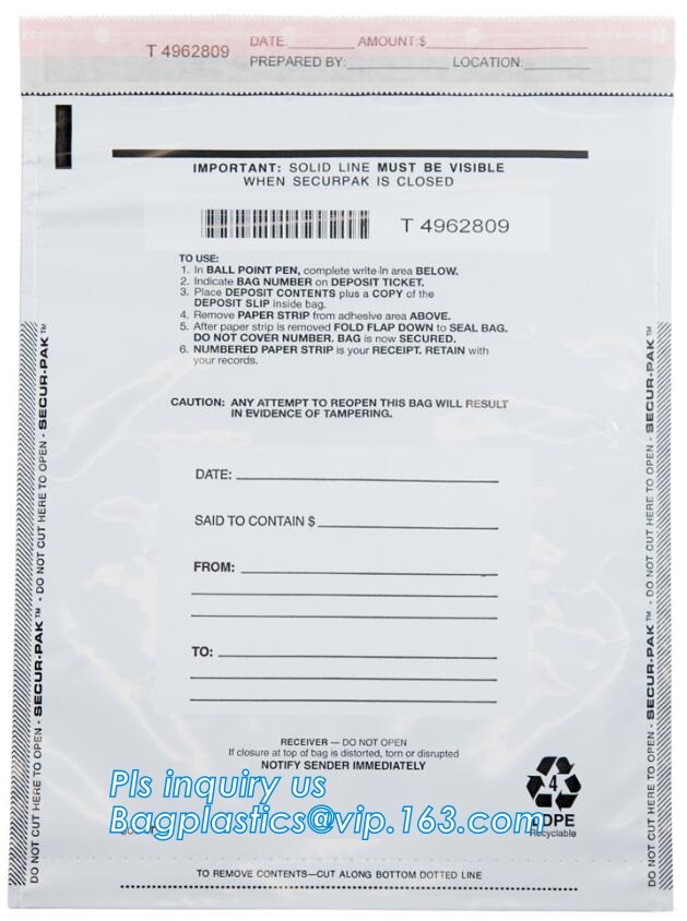 STEB Duty-Free Bags Alert Security Bag security bag Banking Products Bank Deposit & Currency Transfer Bags Retail Cash D