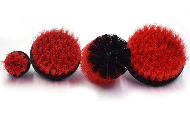 Nylon Filament Drill Scrub Brush Quick Change Shafts Dust Filth Remove