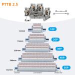 Din Rail Mounted Terminal Blocks Modular Set Screwless Spring Crimping PT 2.5 mm
