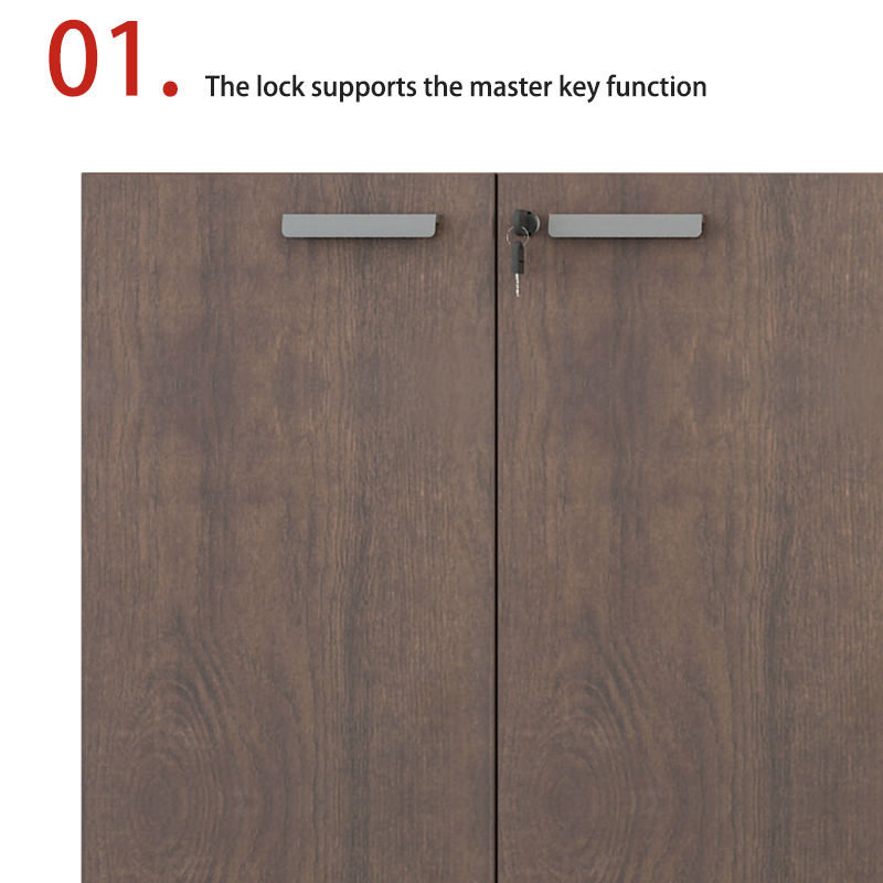 Large Capacity Sturdy Lockable Filing Cabinet, Open Layered Storage Bookshelf, Office Data Storage Cabinet