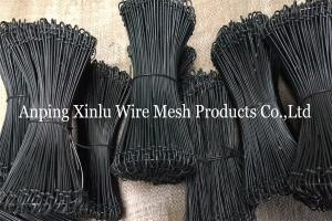 Garden Black Double Loop Bale Ties 10cm Length BWG20 Q235 PVC Coated Twin Loop Rebar Binding Wire