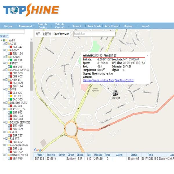 Quality 1280*720 Free Real Time Fleet GPS Tracking Platform Software For Motorcycle for sale