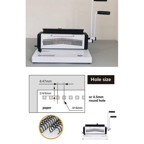 Double Loop Wire Book Binder 34 Hole Notebook Binding Punching Machine
