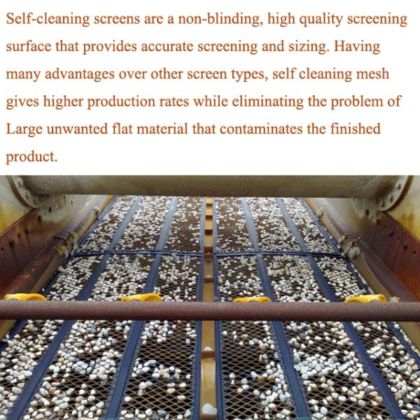 Anti Clogging Self Cleaning Vibrating Screen Mesh With Hooks Steel Wire Mesh for Mine and Quarry