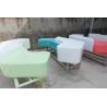 Hotel mall deco  square shape multi-color  fiberglass chair statue as functional furniture for sale
