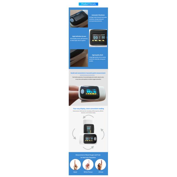 Acrylic Material Oxygen Pulse Oximeter Multi Parameter