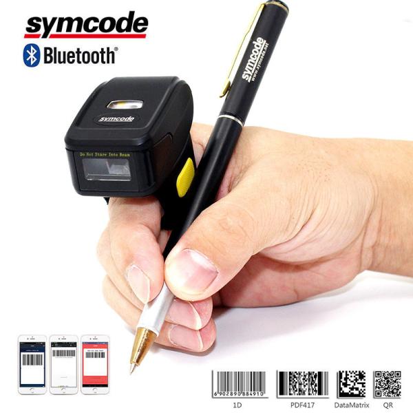 Quality Handheld Mini Wireless Barcode Scanner / Bluetooth Ring Scanner Portable Reader for sale