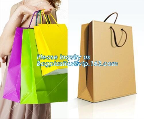 Customized Cut Printed Coated Paper Shopping Bag with Matt Lamination,rope handle custom logo printed white paper bag
