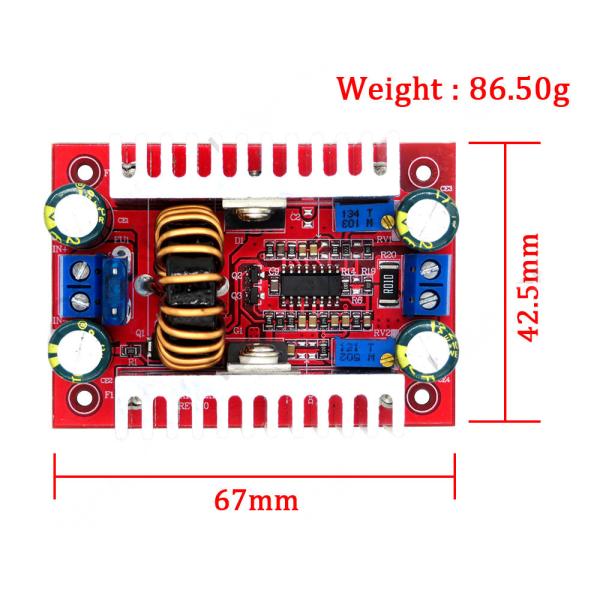 DC 400W 15A Step-up Boost Power Module LED Driver 8.5-50V to 10-60V Voltage Charger
