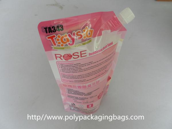 Quality Customized Red Printed Stand Up Pouch With Spout Packaging Leak Proof for sale