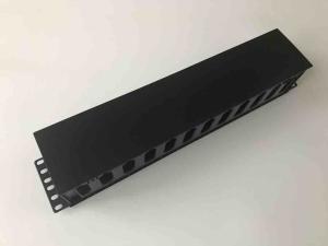 High Density Horizontal Cable Manager 2U Plastic Finger Duct With Dual Hinge Cover