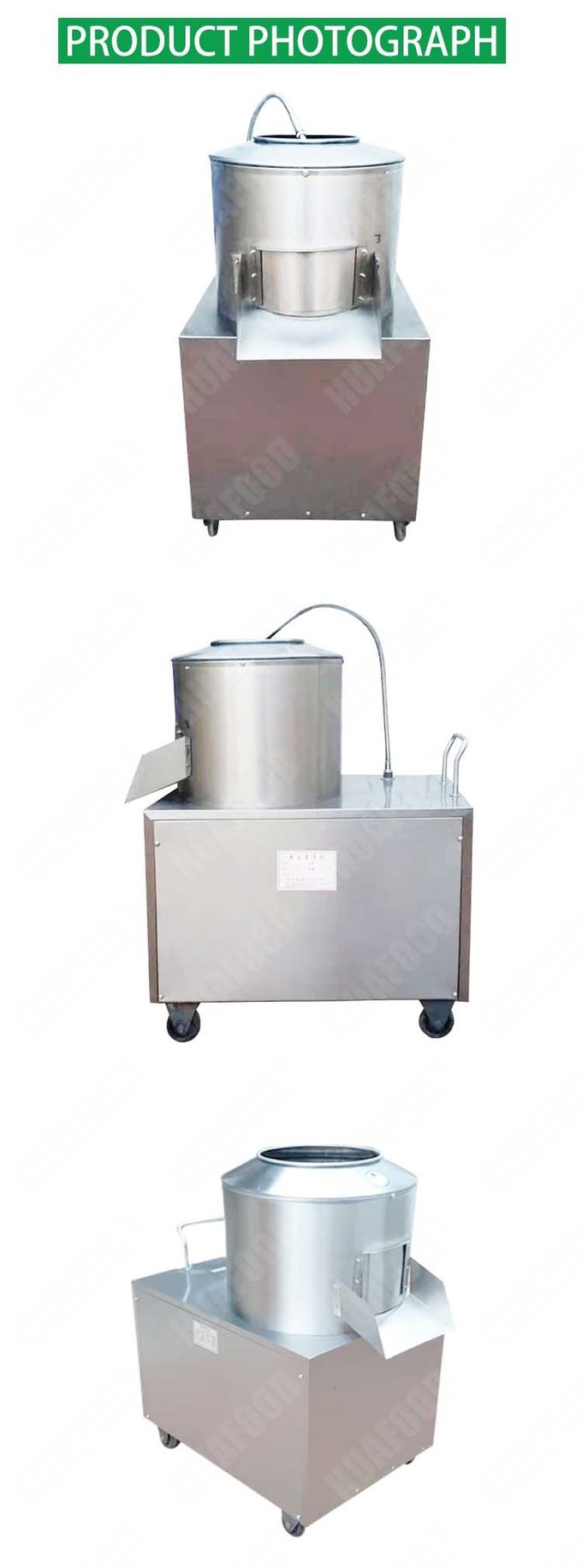 Spiral Potato Peeler 200kg/h Automatic Food Processing Machines