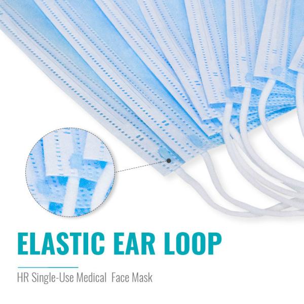 Earloop Style Disposable Protective Face Mask For Bacteria / Dust / Pollen Filtration