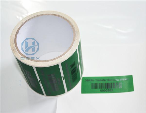 Quality Multi Colors Printing Self Adhesive Security Labels For Many Printer for sale