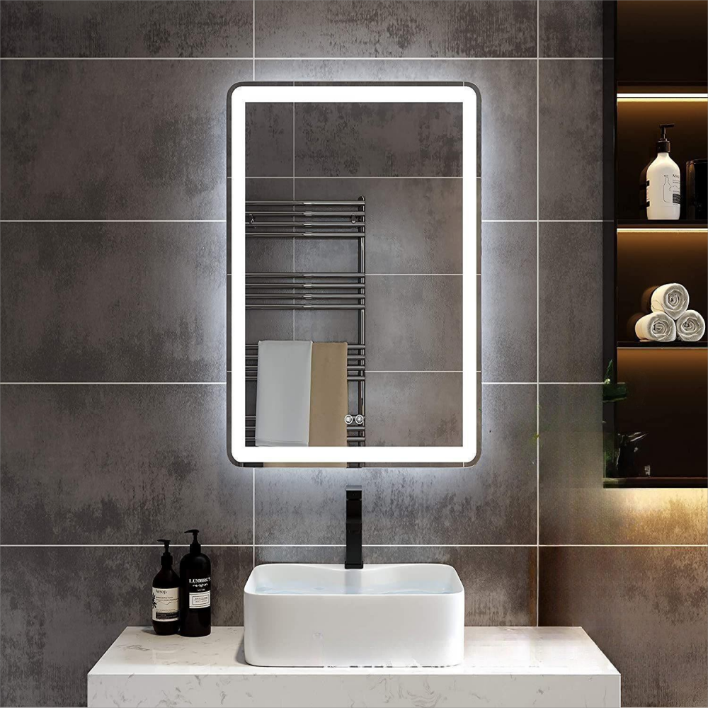 Modern Design Illuminated Infinity Round LED Light Mirror for Smart Fitness Bath Room