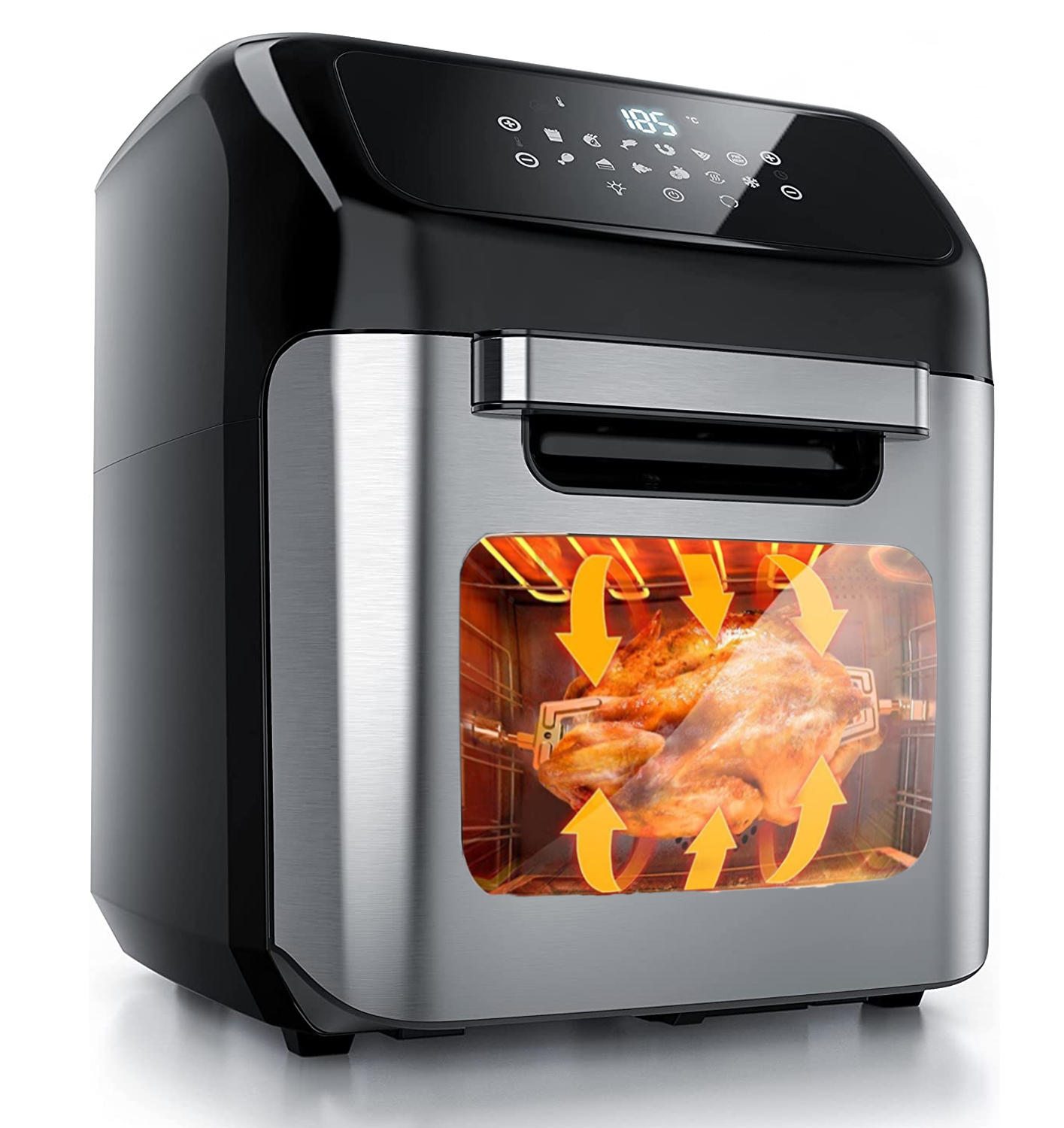 12 Liters Air Fryer Ovens Stainless Steel Healthy Oil Free Cooking Toaster Electric Pizza Oven